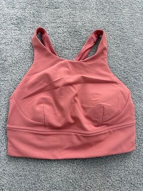 New with tags NWT Lululemon Wunder Train Long line bra top tank 6 dusty rose red